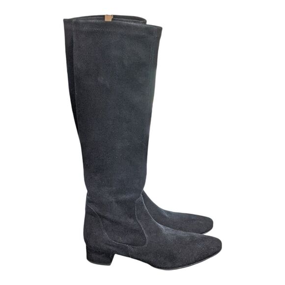 Graffiti black suede leather pull on boots made in Italy size 38 - Picture 1 of 10